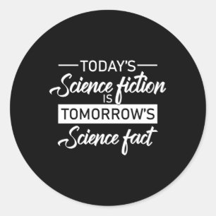 Sticker Rond Sci-Fi Science Fiction Space Ufo Alien Funny Gift