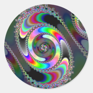 Sticker Rond scie à chaîne - fractale