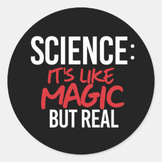 Sticker Rond Science : C'est comme de la magie mais vrai