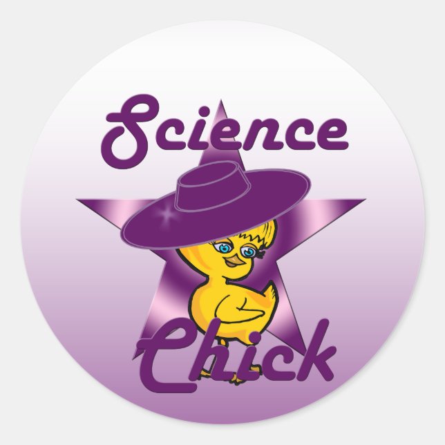 Sticker Rond Science Chick #9 (Devant)