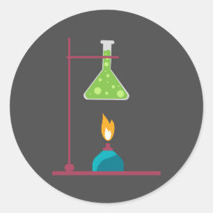 Sticker Rond Science chimie équipement scientifique mignon