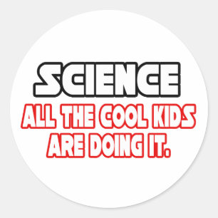 Sticker Rond Science...Enfants Cool