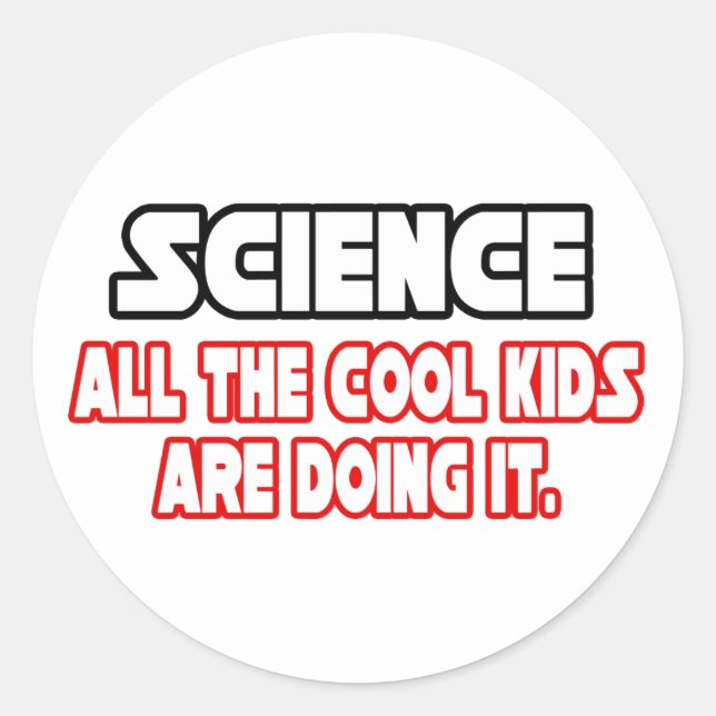 Sticker Rond Science...Enfants Cool (Devant)