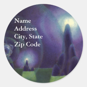 Sticker Rond Science-fiction vintage, Sci Fi