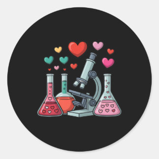 Sticker Rond Science Love Hearts Stem Teacher Valentine 