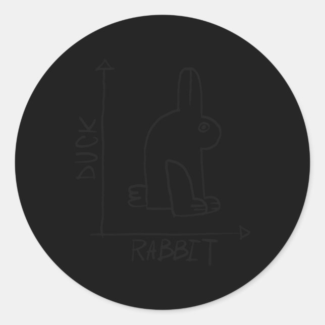 Sticker Rond Science Nerd Canard Rabbit physique Geek de mathém (Devant)