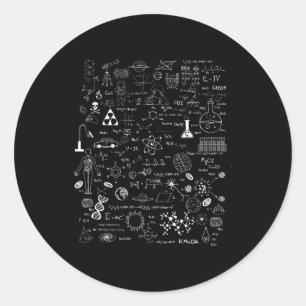 Sticker Rond Science Physique Chimie Biologie Astronomie