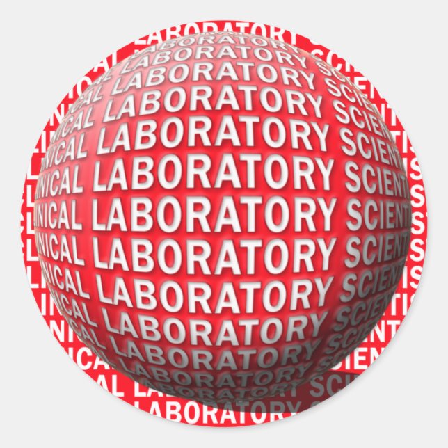 Sticker Rond Scientifique clinique de laboratoire de SPHÈRE de (Devant)