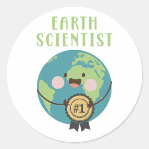 Sticker Rond Scientifique de la Terre