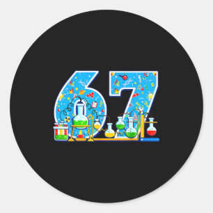 Sticker Rond Scientifique de laboratoire médical 67 pour techno