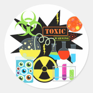 Sticker Rond Scientifique Mad