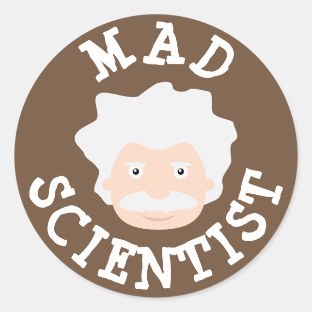 Sticker Rond Scientifique Mad (Devant)