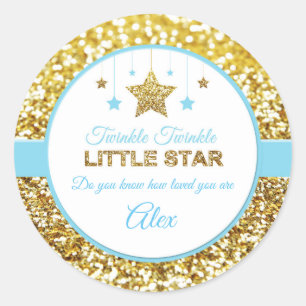 Sticker Rond Scintillement de scintillement peu de bleus