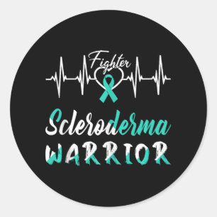 Sticker Rond Scleroderma Sensibilisation Guerrier battement de
