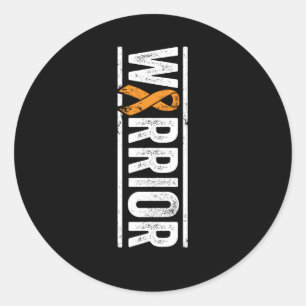 Sticker Rond Sclérose en plaques guerrière Vertical Ms Awarenes