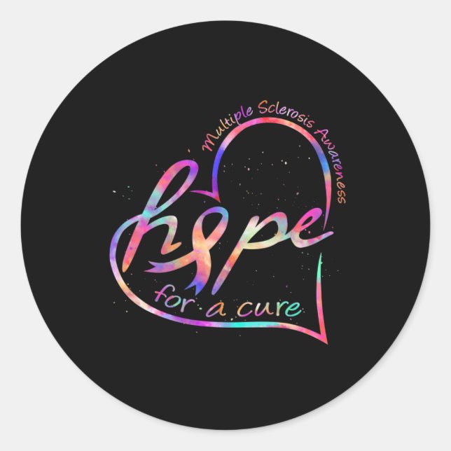 Sticker Rond Sclérose Sensibilisation Espérance Pour Une Cravat (Devant)