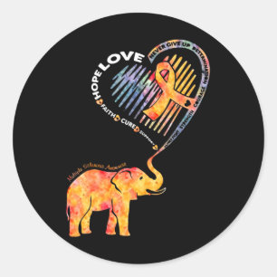 Sticker Rond Sclérose Sensibilisation Foi Espoir Amour Soutien