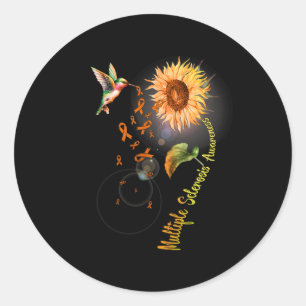 Sticker Rond Sclérose Tournesol Colibri