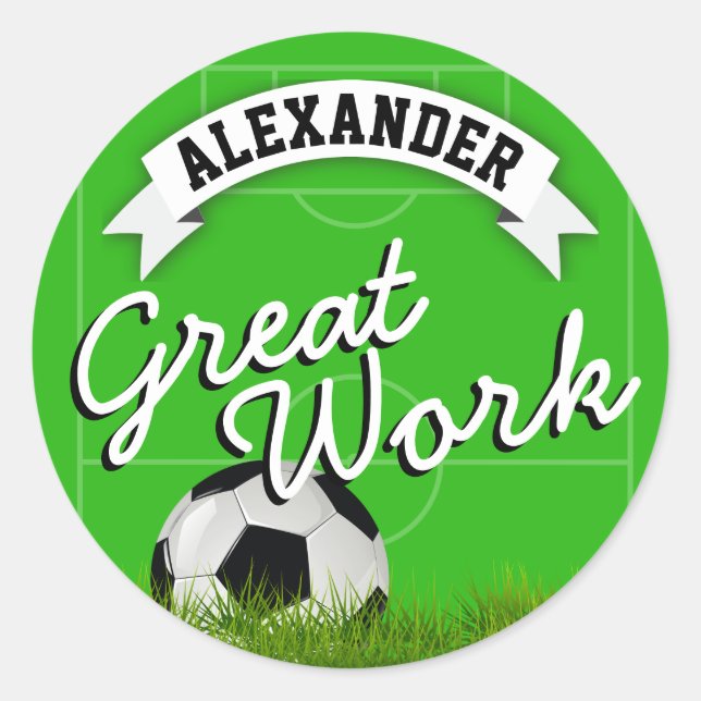 Sticker Rond Scolarisation à domicile de football (Devant)