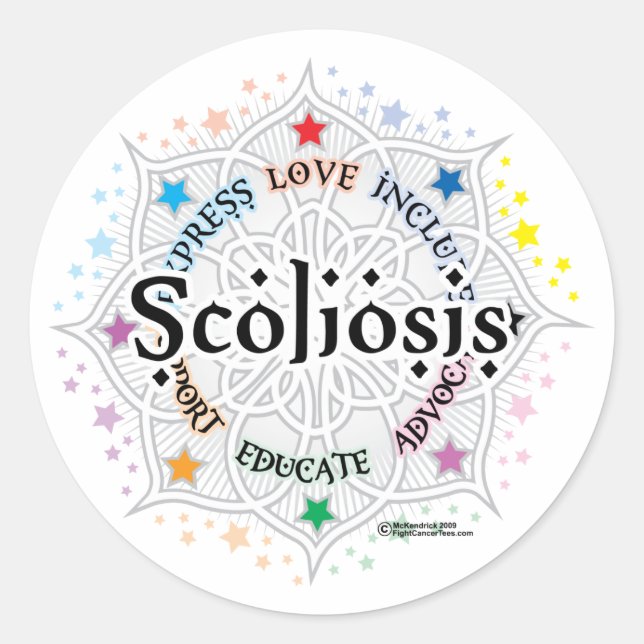 Sticker Rond Scoliose Lotus (Devant)