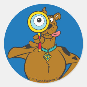Sticker Rond Scooby Doo Avec Verre Magnifiant