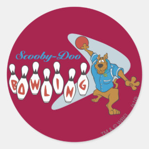 Sticker Rond Scooby-Doo Bowling
