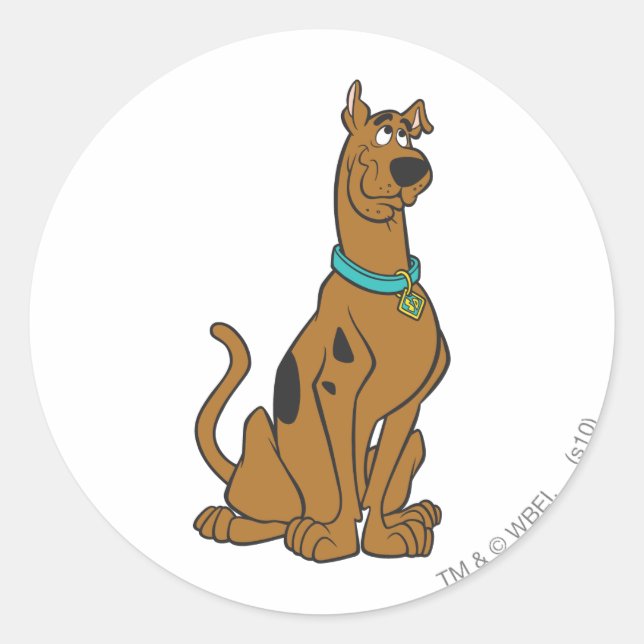 Sticker Rond Scooby Doo Chiot Yeux (Devant)