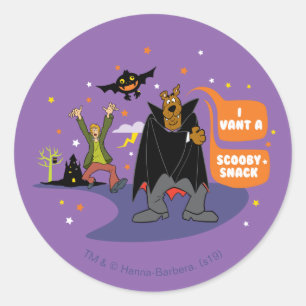 Sticker Rond Scooby-Doo Je veux un collant Scooby