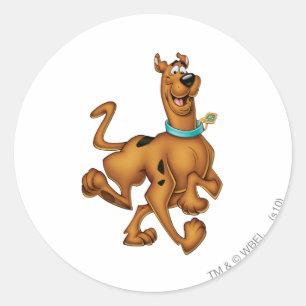 Sticker Rond Scooby-Doo Joyeuse Marche