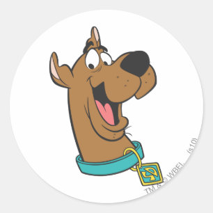 Sticker Rond Scooby-Doo Joyeux Visage