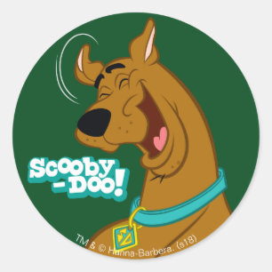 Sticker Rond Scooby-Doo Rire