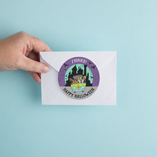 Sticker Rond Scooby-Doo Spooktacular Halloween Party