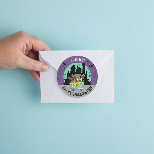 Sticker Rond Scooby-Doo Spooktacular Halloween Party (Sticker on envelope)