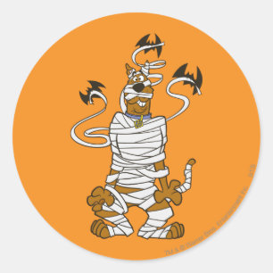 Sticker Rond Scooby Mummy