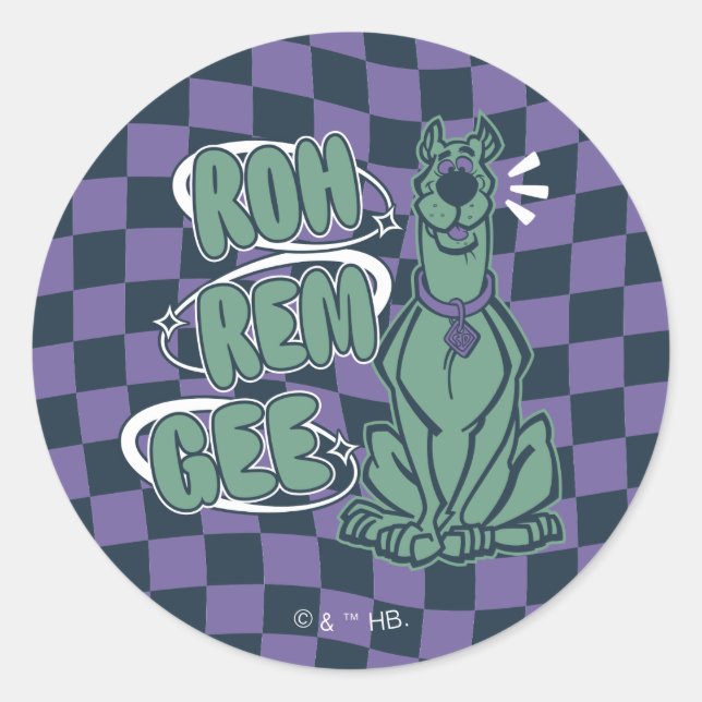 Sticker Rond Scooby rétro "OMG" (Devant)