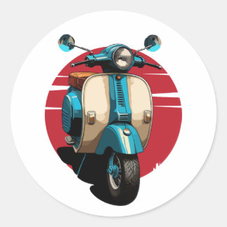 Sticker Rond Scooter