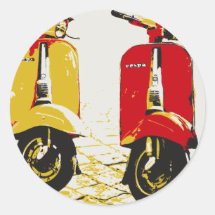 Sticker Rond Scooter classique