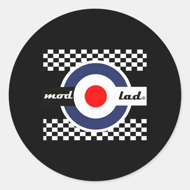 Sticker Rond Scooter Mods Mods Mods Exclusif Travail original (Devant)