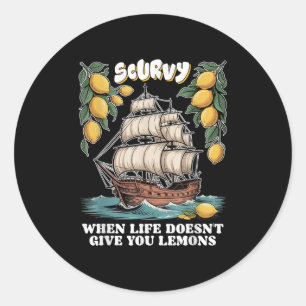 Sticker Rond Scorbut Quand La Vie Ne Vous Donne Pas De Citrons 