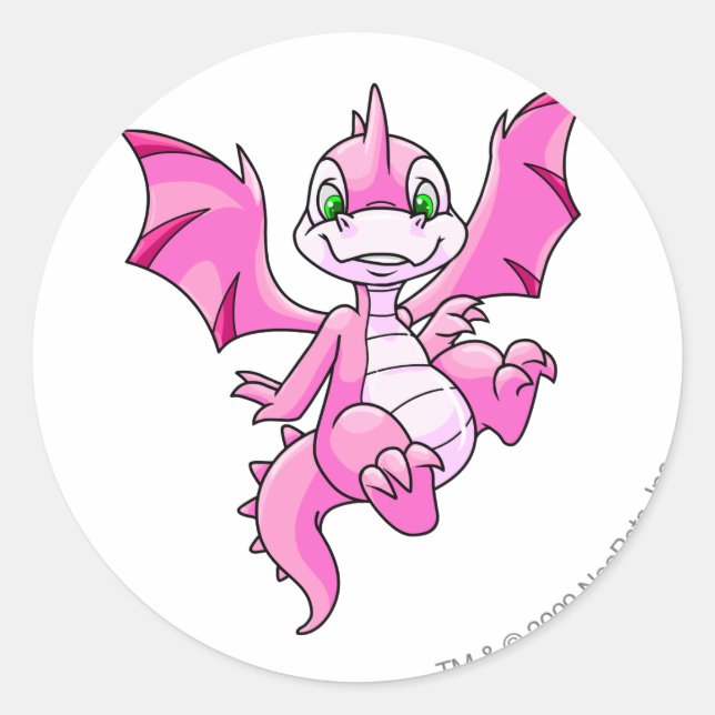 Sticker Rond Scorchio rose (Devant)