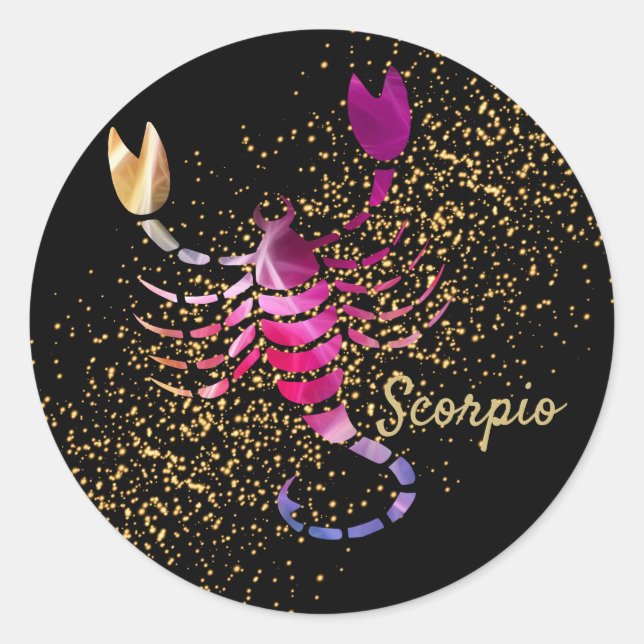 Sticker Rond Scorpio - Signe Zodiaque (Devant)