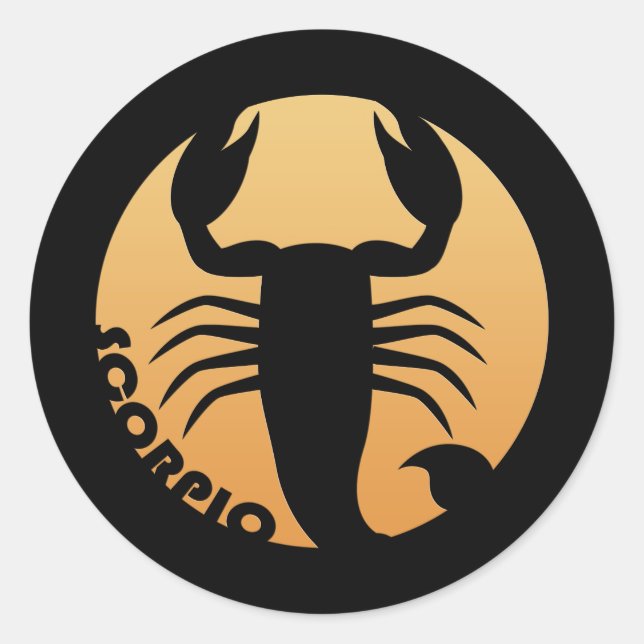 Sticker Rond Scorpio, signe zodiaque (Devant)