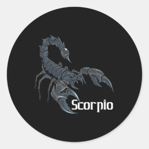 Sticker Rond Scorpio signe Zodiaque Horoscope Auteur Astrologis
