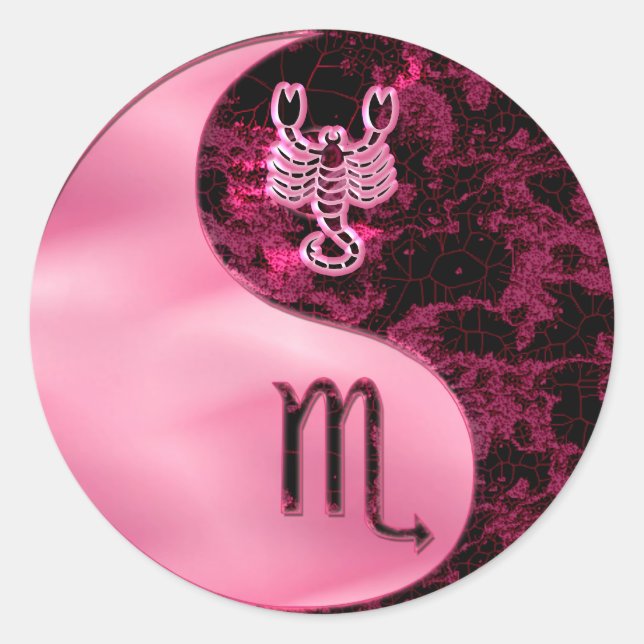 Sticker Rond Scorpio Yin Yang (Devant)