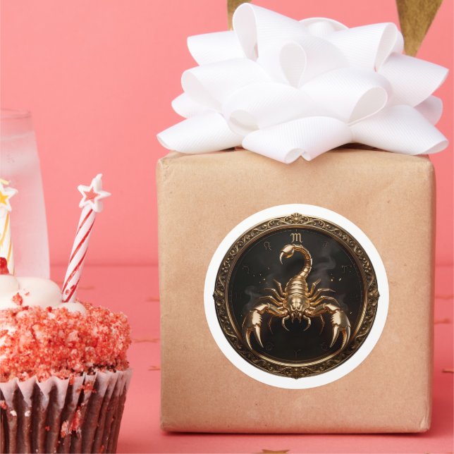 Sticker Rond Scorpio Zodiac Scorpion (Fête)