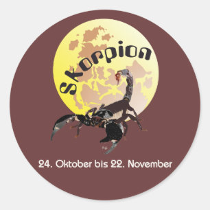 Sticker Rond Scorpion 24 octobre au 22 novembre