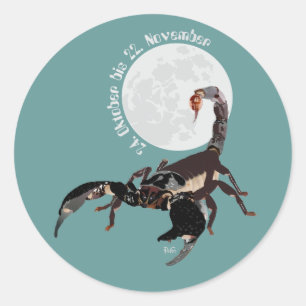 Sticker Rond Scorpion 24 octobre au 22 novembre