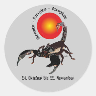 Sticker Rond Scorpion 24 octobre au 22 novembre