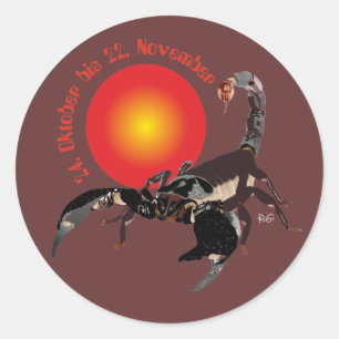 Sticker Rond Scorpion 24 octobre au 22 novembre