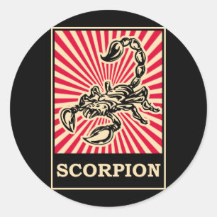 Sticker Rond Scorpion d'art de bruit